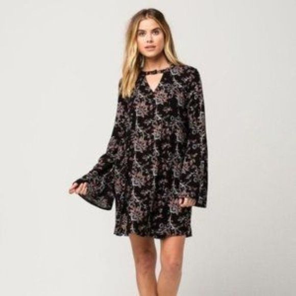Anthropologie Dresses & Skirts - Anthropologie Others Follow Black Floral Mini Dress